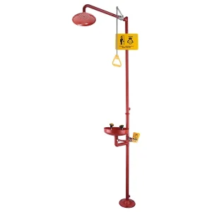 composite eyewash station (red coating)